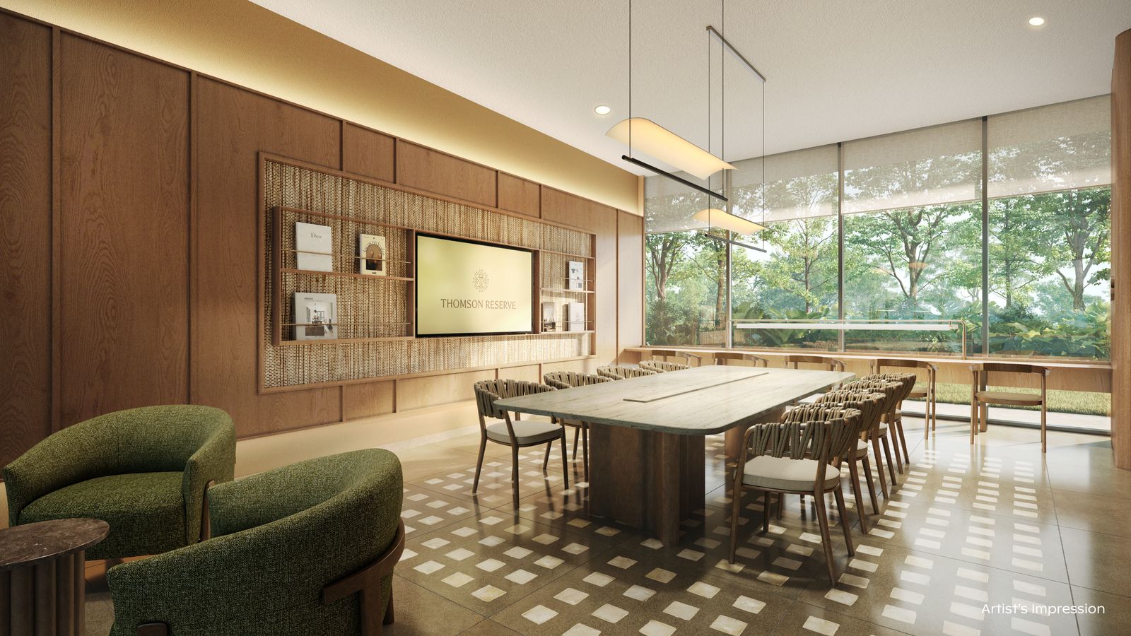 Artist's impression of the Maple Room function room